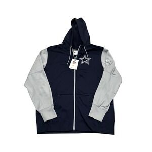 NWT Dallas Cowboys Nike Sideline Performance Full-Zip Hoodie - Navy Size Large